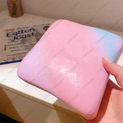 Sticky Toast Squishy Slow Rising Marshmallow Mint Chocolate Bread Soft Tender Squeeze Toy Stress Relief Hand Relaxing Toy