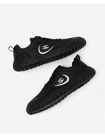 HOBIBEAR Unisex Wide Toe Sneakers Comfortable Walking Shoes Lace Up Outdoor Travel Breathable Running Sneakers
