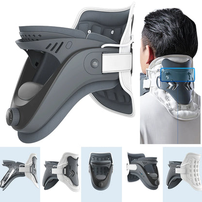 Neck Traction Device Adjustable Ergonomic Neck Stretcher with Airbag Support Cervical Collar Stretch Neck Shoulder Relaxer