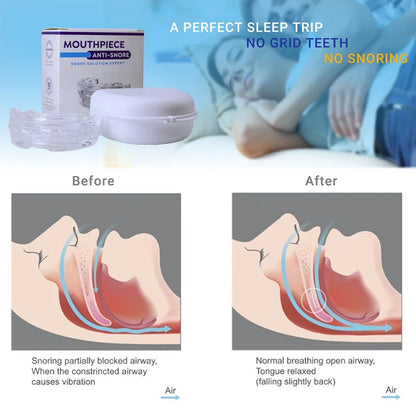 Anti-Snoring Mouth Guard, Adjustable Mouthpiece - Night Time Teeth Mouthguard & Sleeping Bite Guard for Bruxism and Stop Snoring
