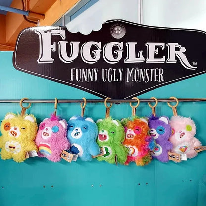 Original Fuggler Care-Bears Series Cute Ugly Teeth Monster Trendy Toys Plush Pendant Funny Trendy Dolls Keychain Gifts Bagged