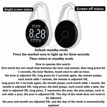 LED Electronic Hanging Watch Portable Digital Display Pocket Watch Pocket Style Waterproof Luminous Pocket Watch