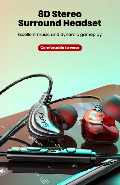 OLAF DAC Type C Earphones Wired Headset USB C Gamer Headphones Cable Handsfree Type-C Earbuds For iPhone16 15 Samsung S23 Xiaomi