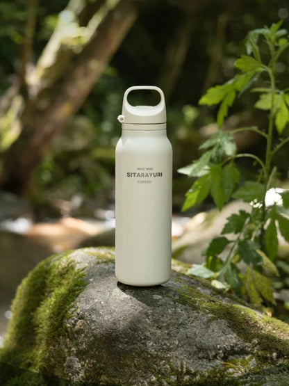 JUSTINLAU 600ML Insulated Bottle with Pop-up Lid Stainless Steel Keep Hot＆Cold Thermal Mug Outdoor Sports/Travel Water Cups