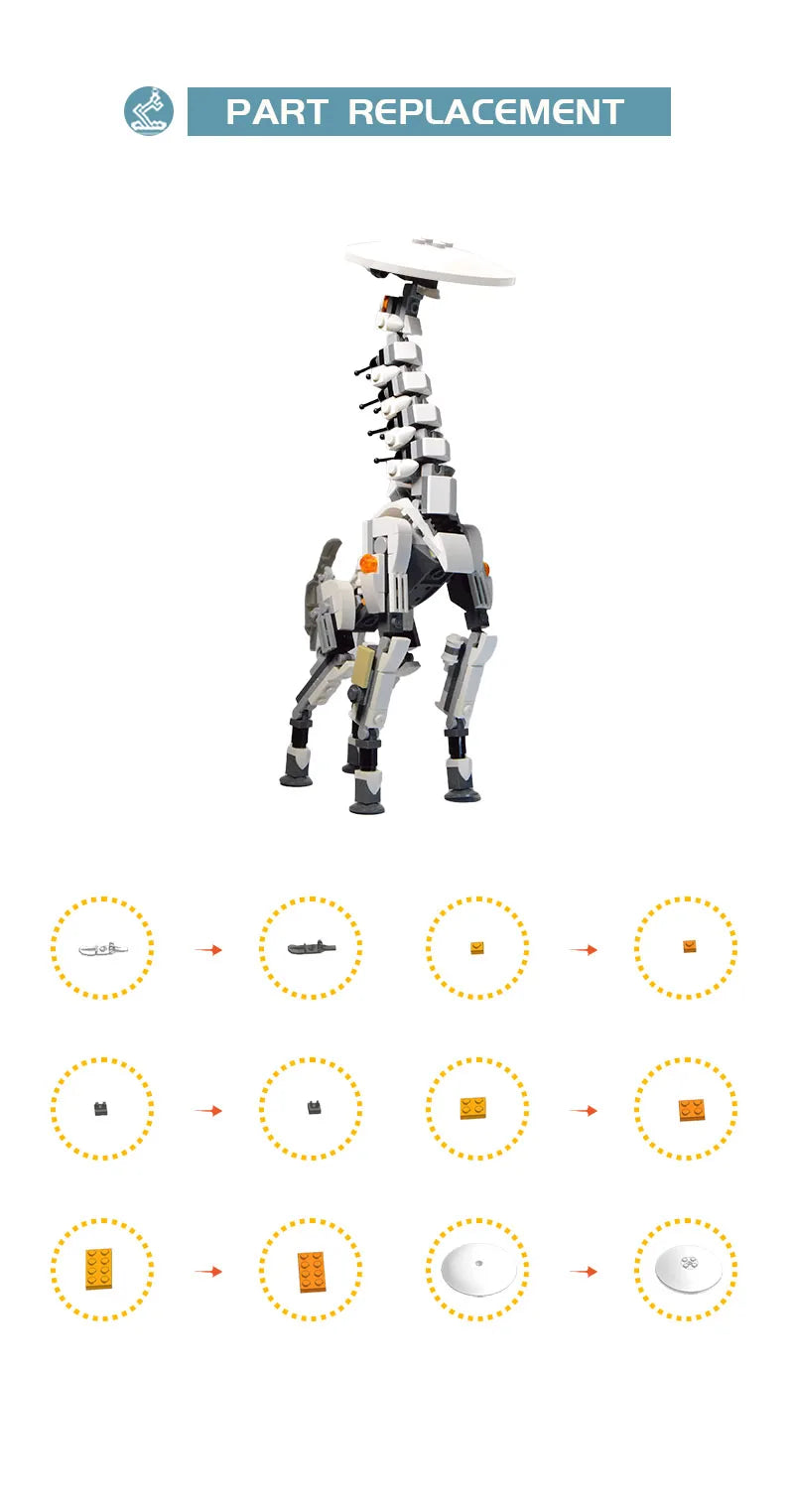 LEQUMOC MOC Meche Zero Robots Battle Machine Corruptored Dawned Game Action Figures Building Blocks Toys for Gifts