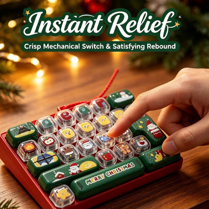 Creative 26-key Keyboard Keychain Stress Relief Cartoon Button Bags Hanger Accessories Christmas Limited Edition Gift Pendant