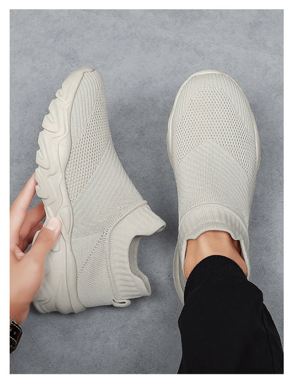 Men'S And Women'S Sneakers Mesh Breathable Lightweight High-Top Running Tennis Shoes Comfortable Outdoor Pair Naked Boots