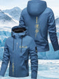 Men's Katana "Unmei" Print Hooded Jacket – Outdoor Windbreaker, Waterproof & Windproof, Spring/Autumn Workwear Coat