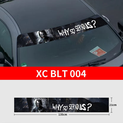 Why So Serious Car Sticker funny Joker Front Windshield Decal Vinyl Car Accessories Decor Car shade decoration DIY Stickers