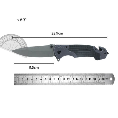 Compact folding knife with outdoor functions, stainless steel small knife, portable travel knife, fruit knife, for camping.