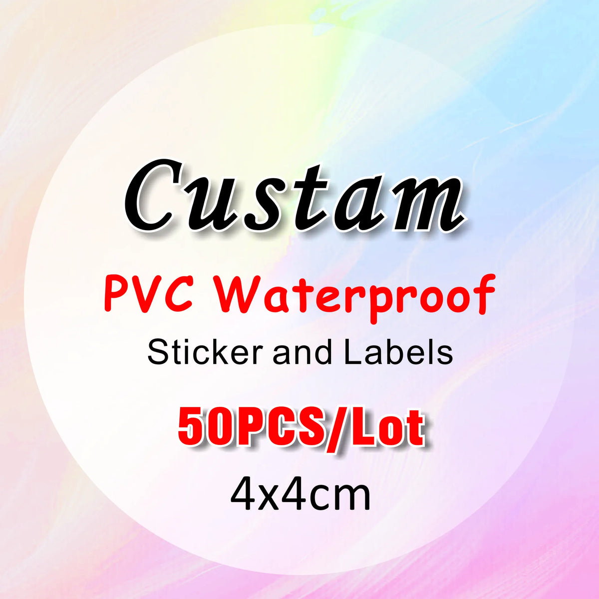 PVC Waterproof Stickers Custom Logo Wedding Birthday Gift Box Sticker Design Custom Size
