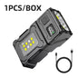 COB+XPE Dual Light Flashlight, 1200LM Adjustable Head with Magne t& Clip,USB Rechargeable Mini Work Light for Camping Hiking EDC