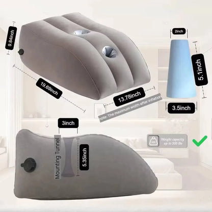 inflatable Wedge Pillow-leg Lift Elevation Pillow For Home Travel Marine Pattern Body Support Deep Sleep Foot Rest Bed Cushion