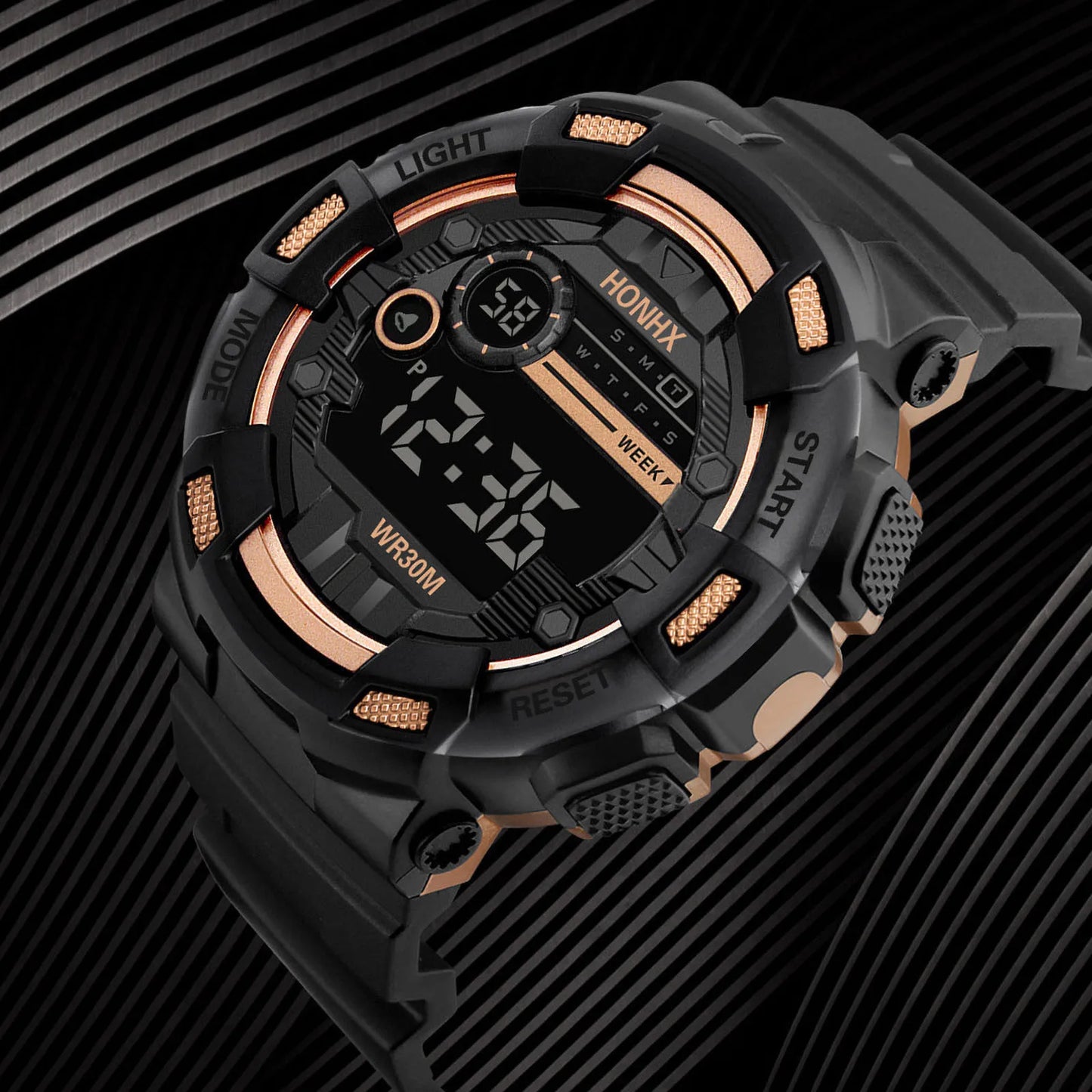 Fashion Men‘s Watch Waterproof Sports Digital Watches Men Large Dial Electronic Wristwatch Clock for Boys Child Reloj Hombre