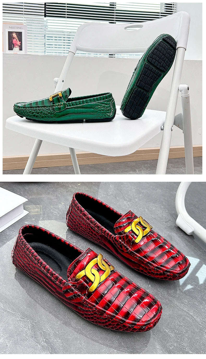 Man Shoes Leather Casual Shoes for Man Luxury Hand Sewn Fashion Flats Summer Breathable Outdoor Male Slip on Loafers Designer