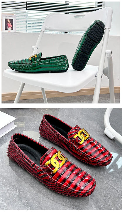 Man Shoes Leather Casual Shoes for Man Luxury Hand Sewn Fashion Flats Summer Breathable Outdoor Male Slip on Loafers Designer