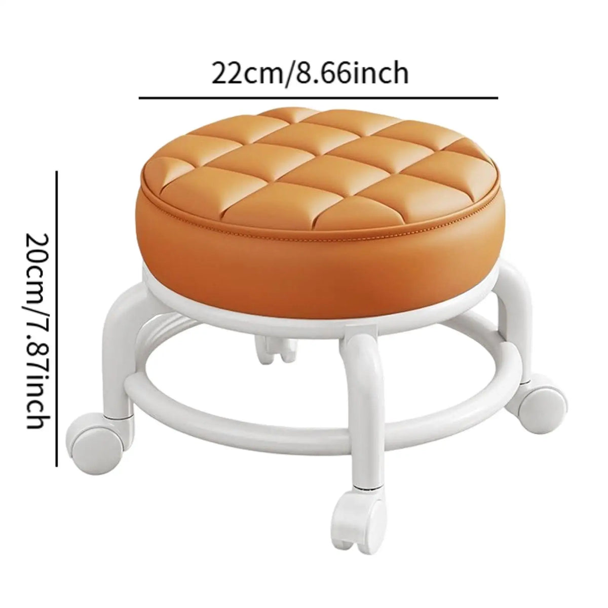 360° Rotating Low Roller Seat Stool Kids Women Heavy Duty Pulley Wheels Stool for Living Room Barber Shop Garage Home Salons
