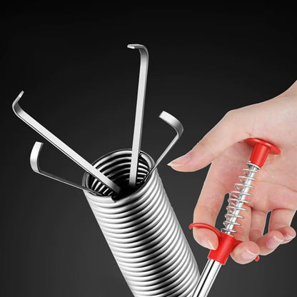 160/60cm Sewer Dredge Pipe Four-claw Hook Sewer Dredging Anti-blocking Tool Telescopic Flexible Claw Reusable Cleaner