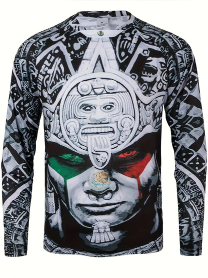 Fashion Mexican Flag T-Shirts Mexico 3D Print Men Woman Long Sleeve T Shirt Streetwear Oversized Harajuku Kids Tees Top Clothing