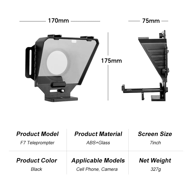 Soonpho F7 F8 Teleprompter for Tablet Laptop Smartphone Camera Bluetooth Portable Telepronter for Live Streaming Recording Video