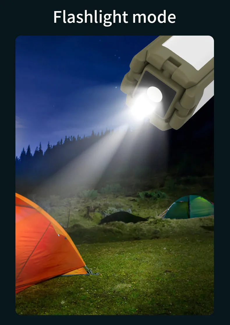 14000mAh Rechargeable Outdoor Hiking Fishing Tent Lamp Super Bright Magnetic Rotatable Telescopic LED RV Camping Lantern