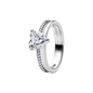 S925 Silver Bow Love Flower Ring Fashionable and High End Style Ring