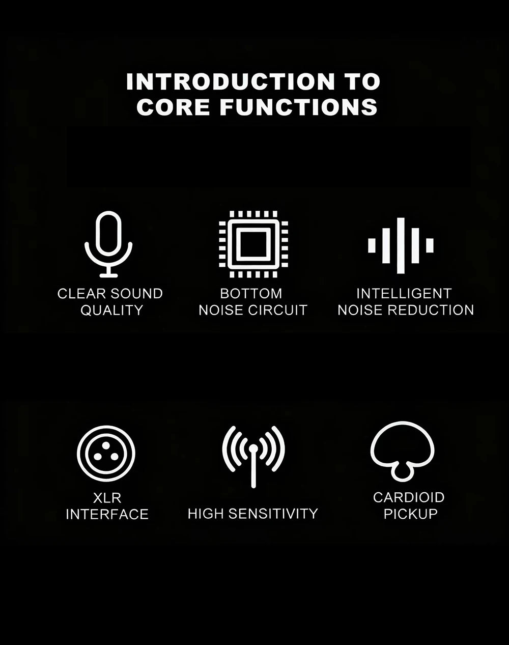 High-quality metal condenser microphone, durable and drop-resistant, suitable for live streaming, karaoke, and recording, univer