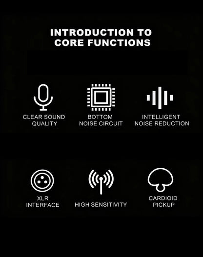 High-quality metal condenser microphone, durable and drop-resistant, suitable for live streaming, karaoke, and recording, univer