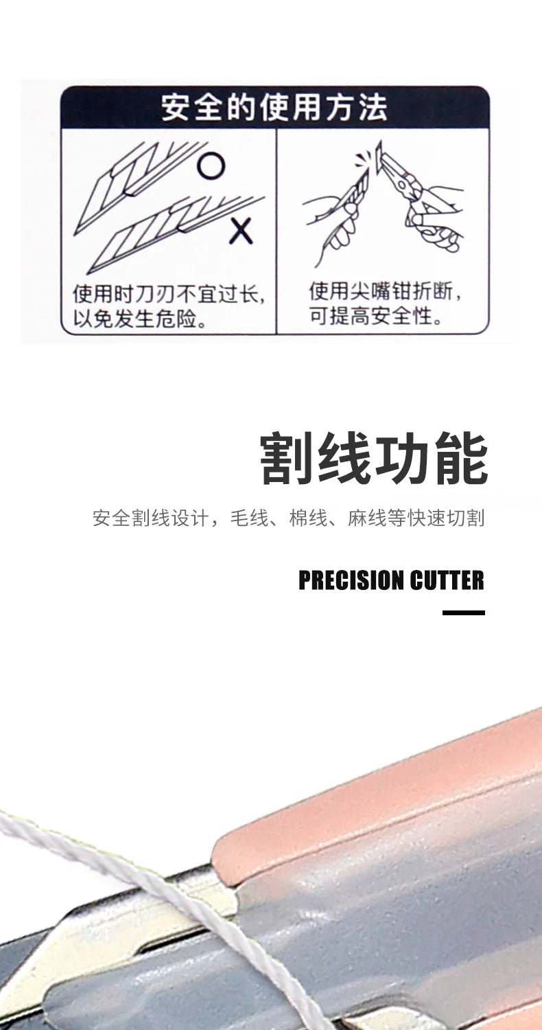 SDI 9mm Anti-Shaking Utility Knife 30-Degree Angle Sharp Black Steel Blades Box Cutter Auto Lock Professional Craft DIY Opener