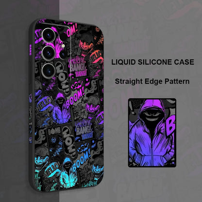 Blackface Clown Phone Case For Samsung Galaxy S25 S24 S23 S22 S21 S20 S10 S10E Ultra Plus FE Note 20 Ultra Plus Cover