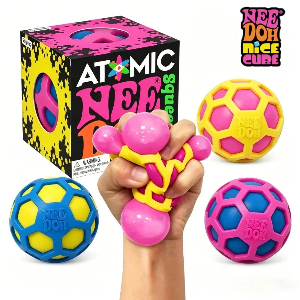 NeeDoh Fuzz Ball Blind Box Series Squishy Ornament Stress Relief Toys Suitable For People Under Pressure Fun Soft Stress Ball