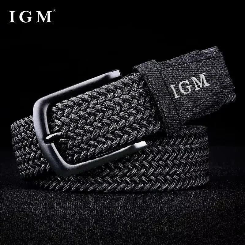 Men Belt Braided Elastic Belt for Men Stretchy Woven Canvas Fashion Belt for Versatile Jeans and Pants