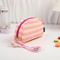 Women's Striped Beach Clutch Bag Versatile Small Woven Crochet Handbags Purses Knitting Dumpling Clutch Casual Bag