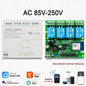 Tuya / Ewelink 4CH WiFi / Zigbee Smart Relay Switch Module 4 Channel AC DC 7-32V 85-250V RF433 Receiver for Alexa Google Home