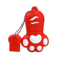 Silicone Cat Claw Cartoon USB Drive USB 2.0 Flash Drive 8GB Girl Specific Pen Driver 128GB 64GB Key Chain Memory Stick USB Stick
