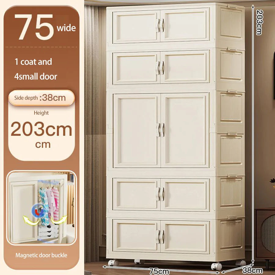 Home Use Baby Closet Easy Assembly Bedroom Storage Cabinet Thickened Children's Clothes Organizer Infant Wardrobe