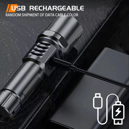 10000LM High Power LED Flashlight Long-range USB C Rechargeable Flashlight Power Display Zoom Lantern For Outdoor Camping Torch