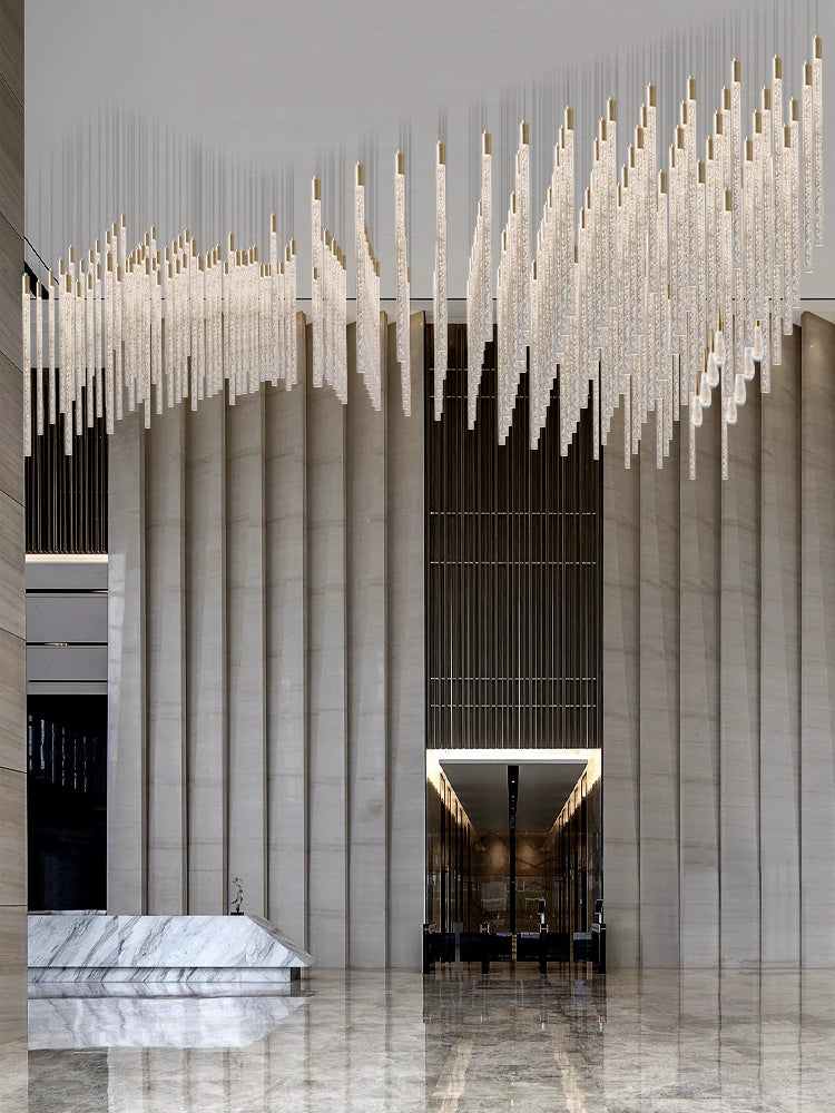 Hotel lobby LED Chandelier Luxury Villa hall Living room Crystal Chandeliers Customable High Ceilings Chandelier
