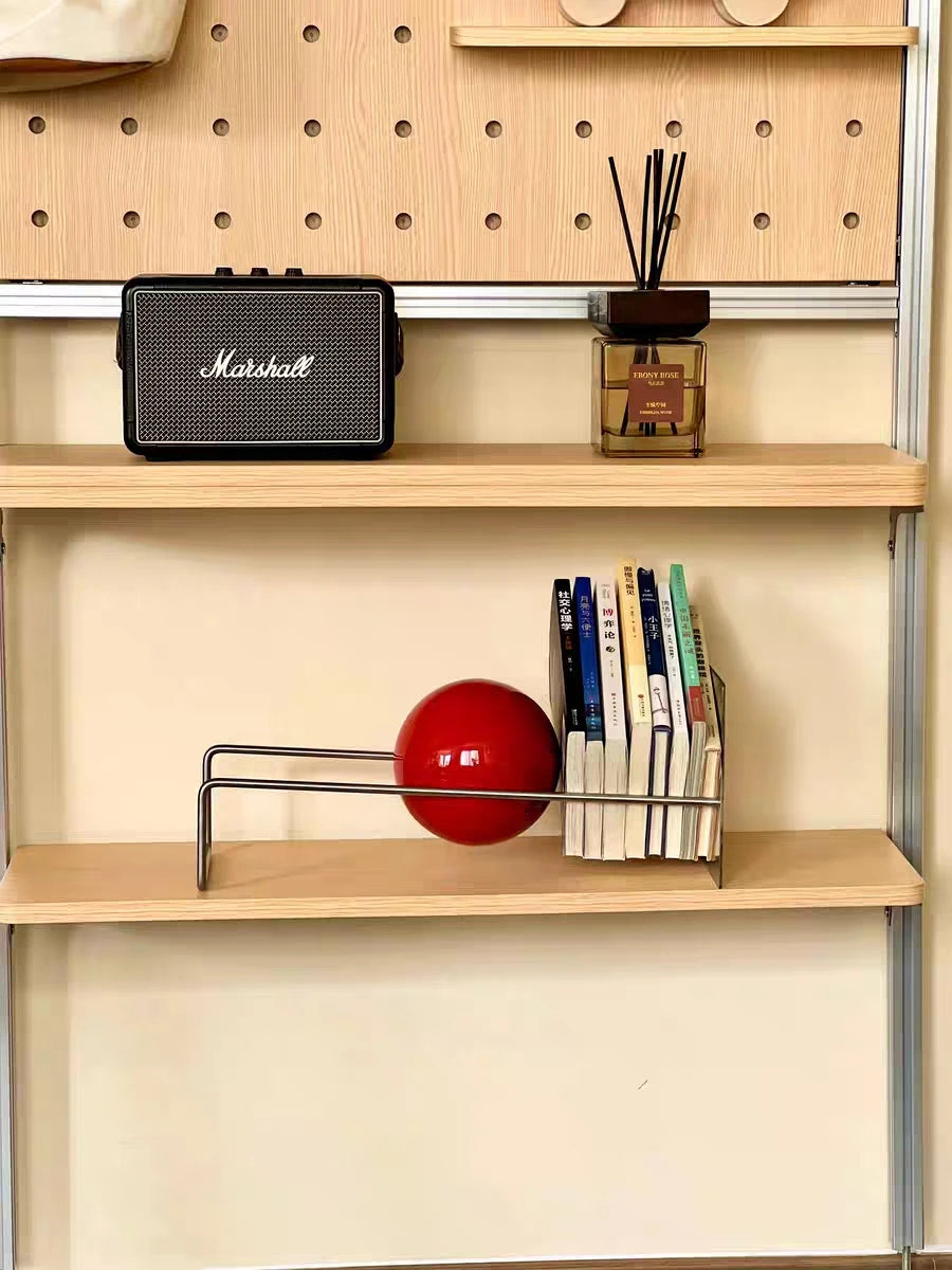 Modern Gravity Ball Book Holder – Bauhaus Mid-Century Desktop Organizer, Chic Magazine & Newspaper Rack, Stylish Office Desk