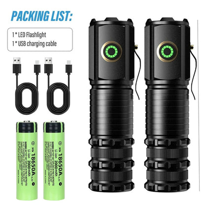 High Quality 3*SST20 LED Flashlight 18350 Super Bright Torch Rechargeable USB Light Waterproof with CAP CLIP for Hiking Camping
