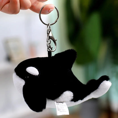 Seal Shark Whale Beluga Keychain Pendant Doll Mini Marine Animal Plush Keyring  Backpack Pendant Decor Kawaii Pendant Doll
