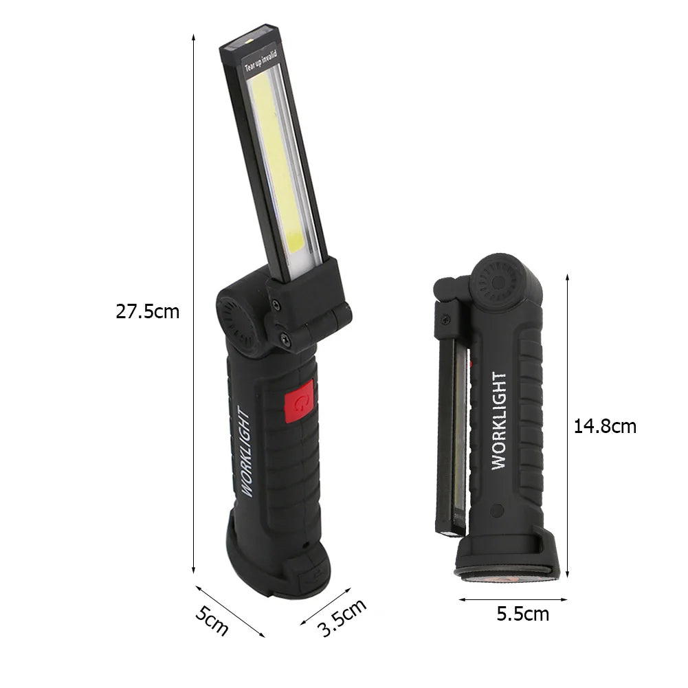 1 szt. Latarka taktyczna COB LED Lampa wisząca USB Akumulator Latarka Wodoodporna lampa robocza Magnetyczna Latarnia do oświetlenia nocnego L