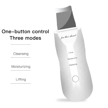 Ultrasonic Skin Scrubber Peeling Blackhead Remover Deep Face Cleaning Acne Pore Cleaner Facial Shovel Cleanser EMS Microcurrent