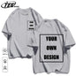 Men's Personalized T-shirt 100%Cotton Tee Custom Shirt Make Your Design Logo Text Men Women Design Your Gift Couple Tshirt