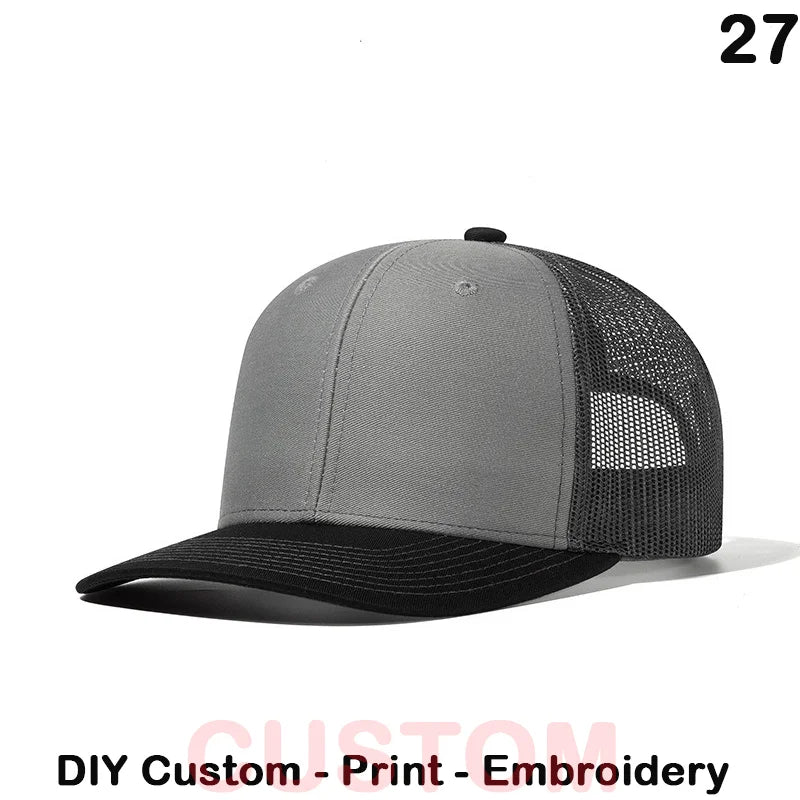 Fedoryn Custom Embroidery Baseball Cap for Men and Women DIY Design Mesh Cap LOGO Print Hat Quality Truck Hat Wholesale Unisex