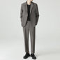 Suits Men's Fashionable Banquet Solid-color Dance Host Casual Wedding Banquet Dress Performance Korean-style Rugged Smart Suit