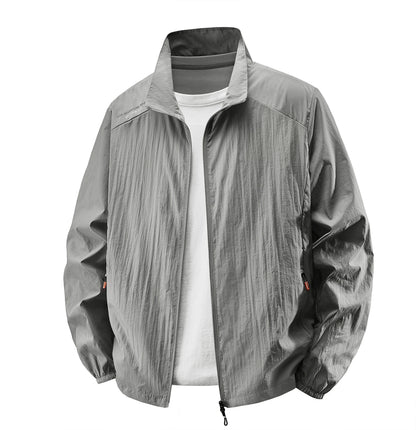 Sunscreen Jacket for Men Summer Thin Lightweight Breathable UV Protection Ice Silk Outdoor Fishing Hiking Sikn Coats