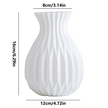 Plastic Vase White Imitation Ceramic Flower Pot Nordic Decor Wedding Home Table Outdoor Diy High Quality Gift Prop Bonsai Garden