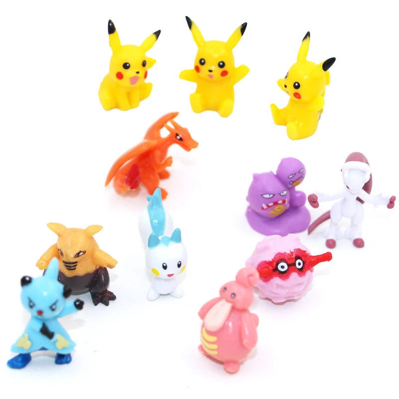 144 Style Pokemon Figure Toys Anime Pikachu Action Figure Model Ornamental Decoration Collect Toys For Children's Christmas Gift