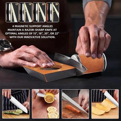 Niiruo 4 Angles Rolling Knife Sharpener Kit For Straight Edge Roller Knife Sharpening With Industry Diamonds Whetstone Knife Set